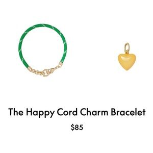 ROXANNE ASSOULIN The Happy Cord Charm Bracelet Green & Yellow